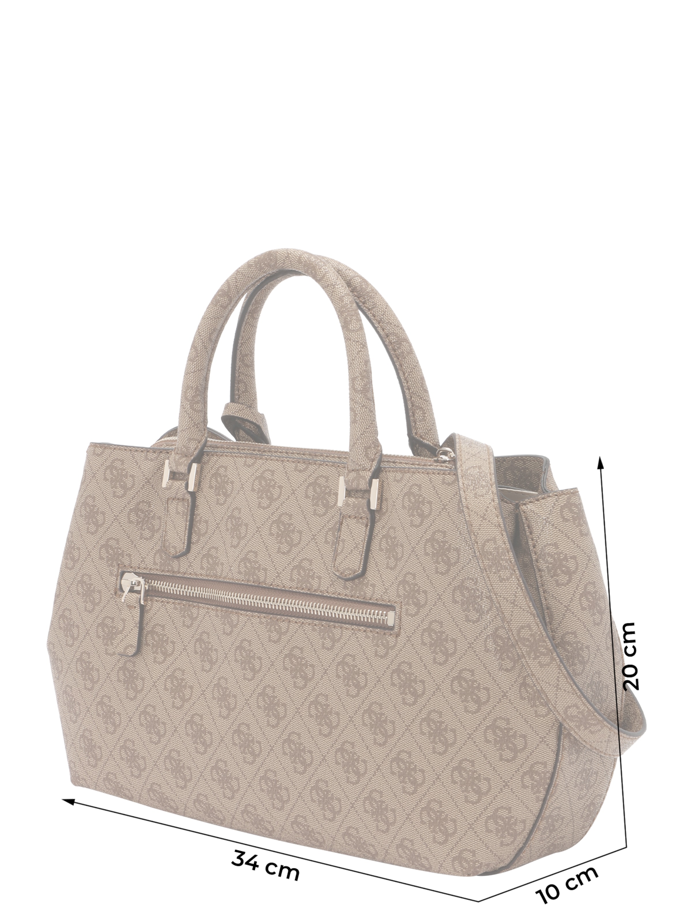 GUESS Handbag 'KATYA GIRLFRIEND SATCHEL' in Beige