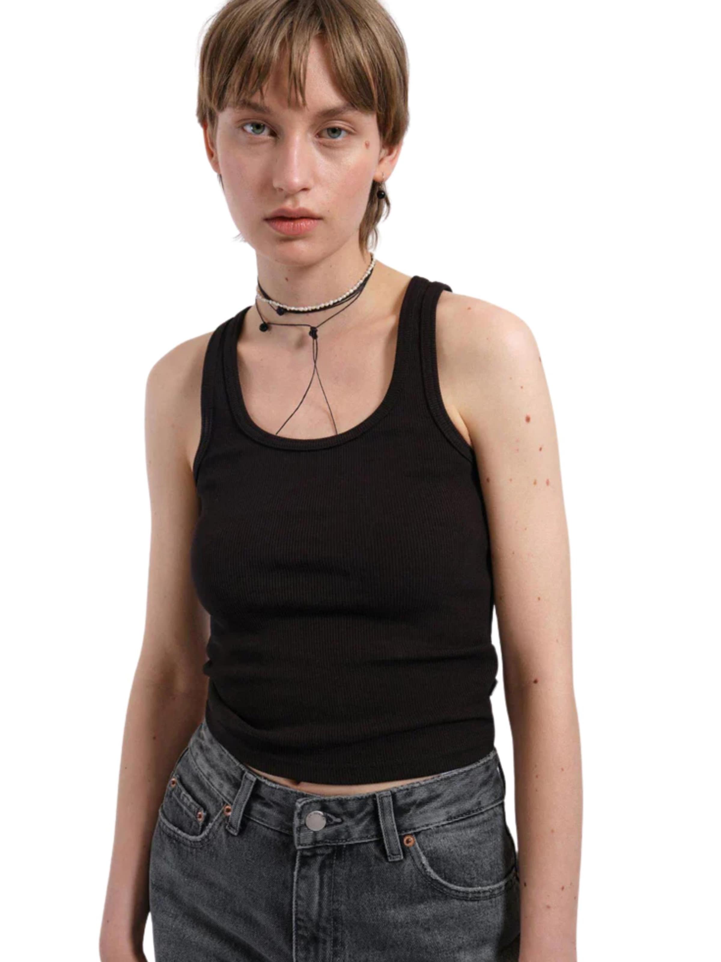 Dr. Denim Top‌‌‌‌‌‌‌‌ in Schwarz: Vorderseite