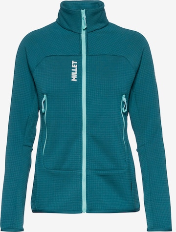 MILLET Athletic Fleece Jacket 'FUSION' in Green: front