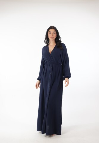 Elara Dress in Blue: front