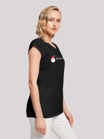 F4NT4STIC Shirt 'Ho Ho Ho Weihnachten' in Zwart