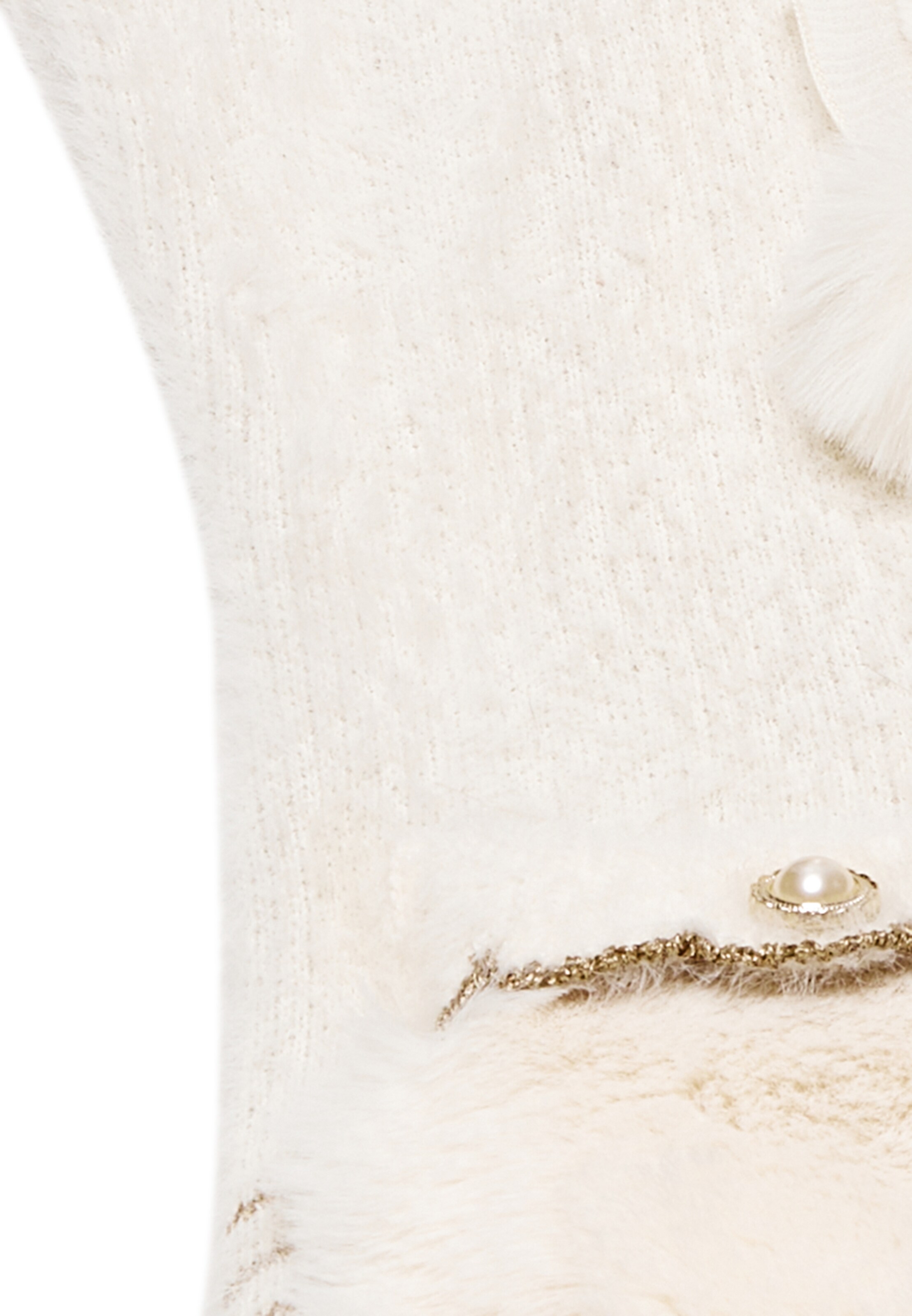 faina Kootud vest, värv valge