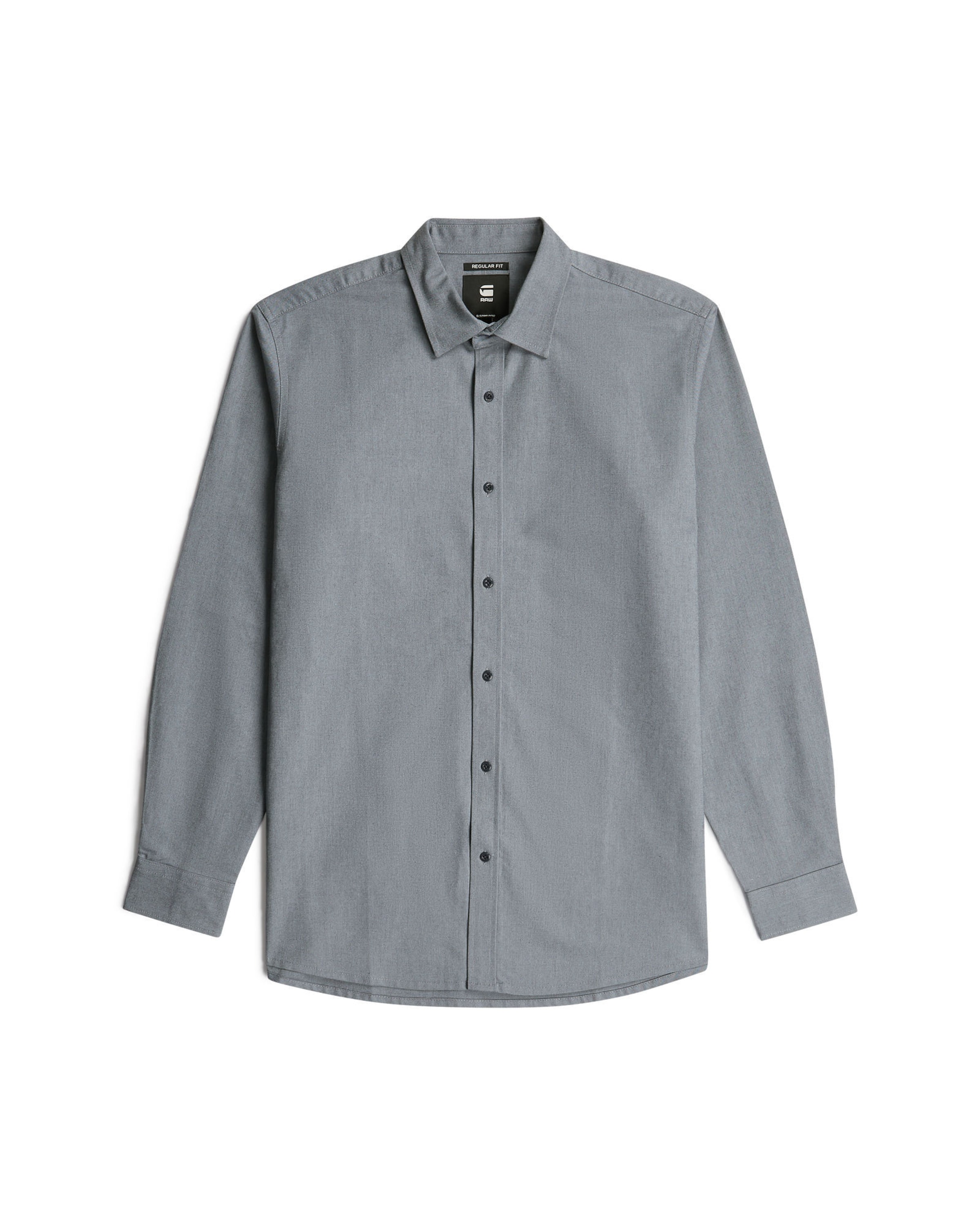 G-STAR Regular fit Button Up Shirt 'Clean Regular' in Grey: front