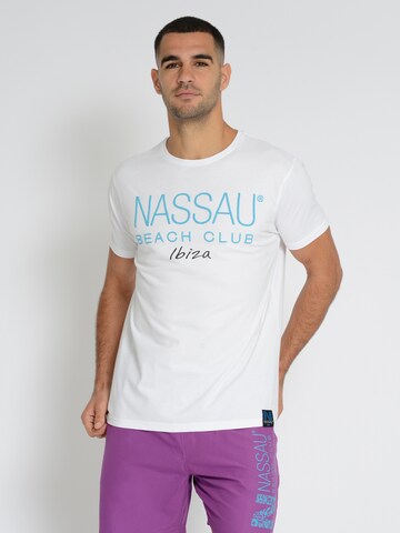 NASSAU Beach Club Shirt ' NB231040 ' in White: front