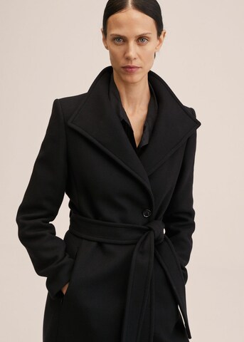 MANGO Between-Seasons Coat 'Sirenita' in Black