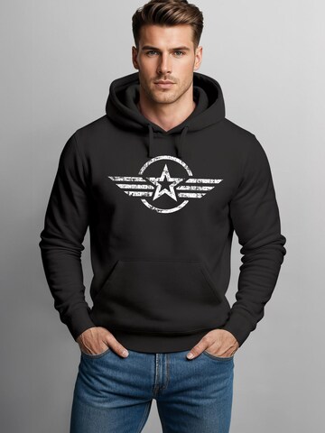 Neverless Sweatshirt 'Airforce Wings' in Black