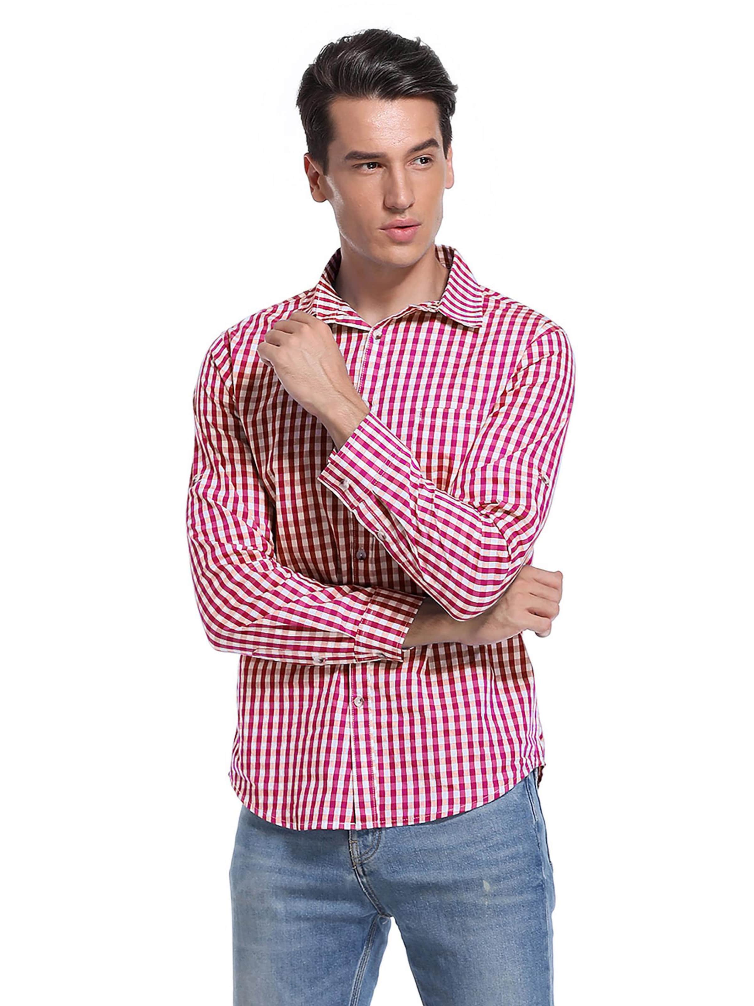 Yesfashion Regularny krój Koszulka ludowa w kolorze czerwony