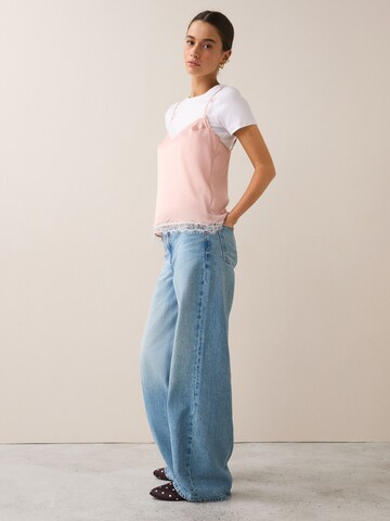 Next Wide Leg Jeans in Blau