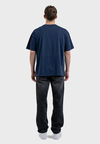 Oldskull Shirt 'Peach Dyed Basic Oldskull' in Blue