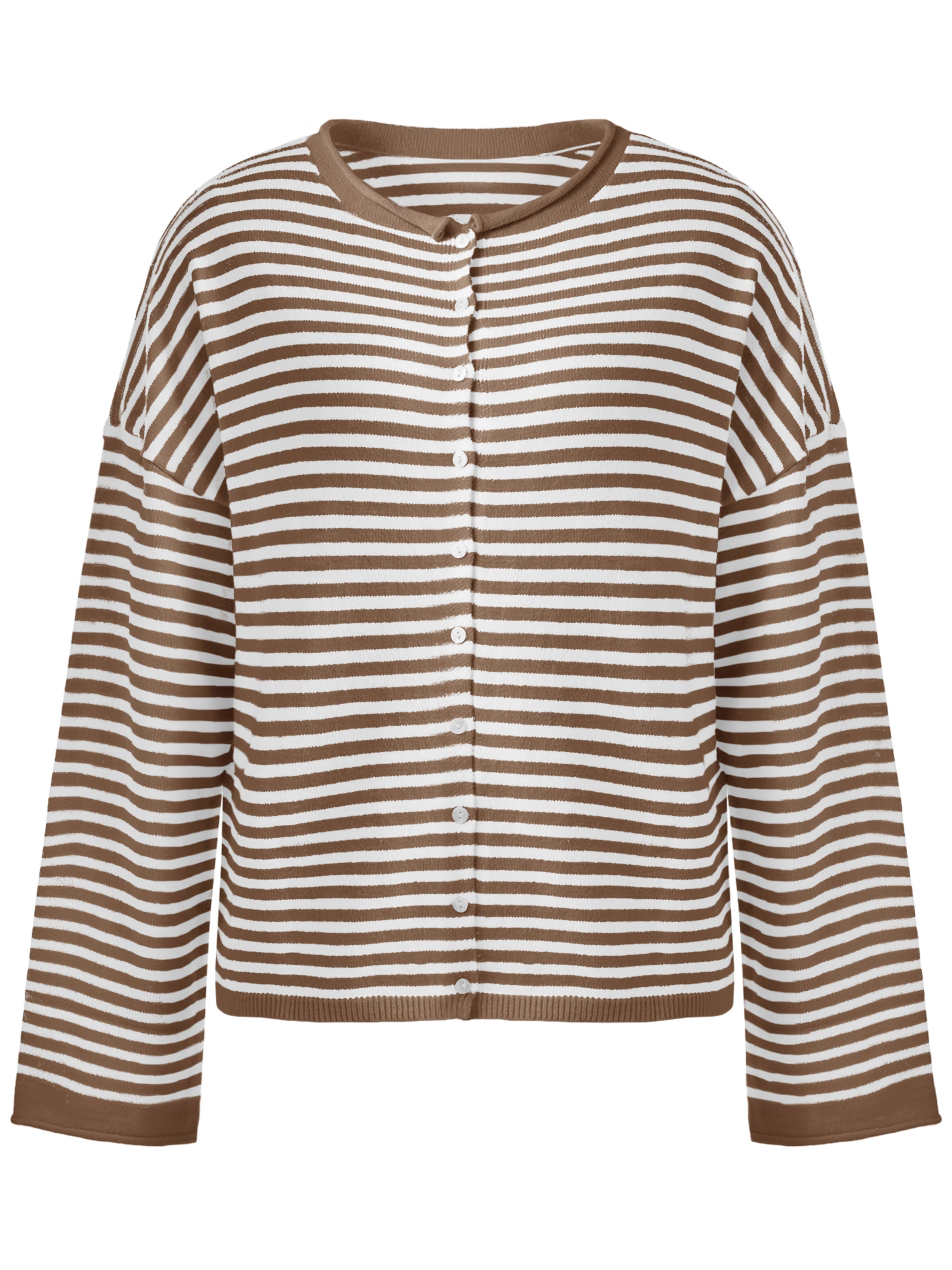 Imily Bela Gebreid vest in Bruin: voorkant