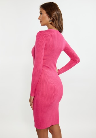 faina Gebreide jurk in Roze