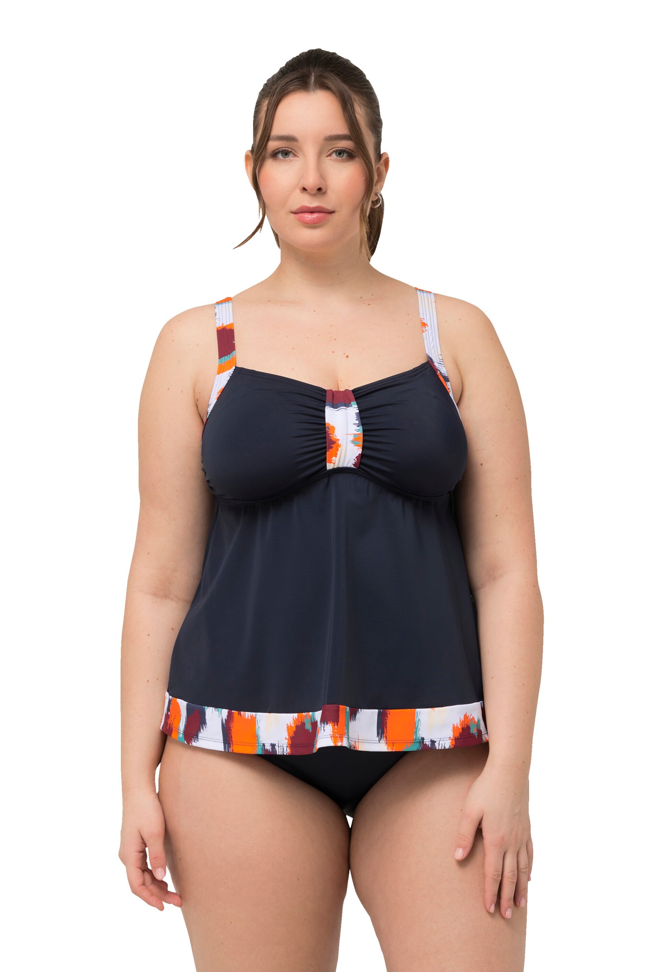 Ulla Popken Bralette Tankini in Blue: front