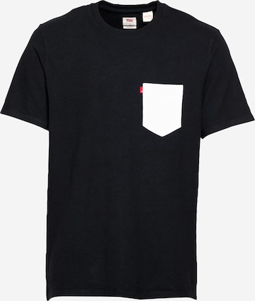 LEVI'S ® Shirt 'Relaxed Fit Pocket Tee' in Zwart: voorkant