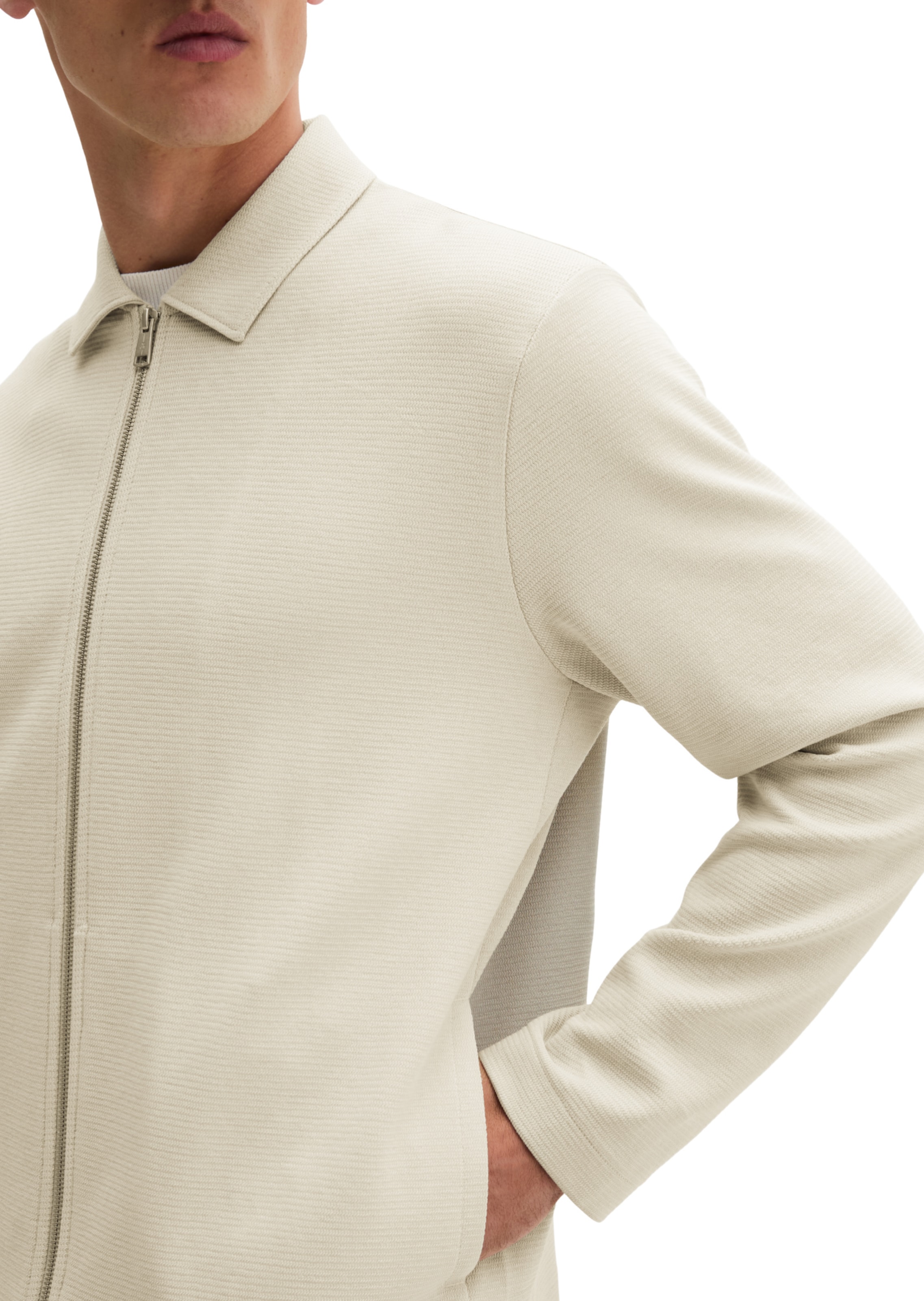 Marc O'Polo Sweatjacke in Beige