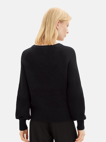 TOM TAILOR DENIM Sweater in Black