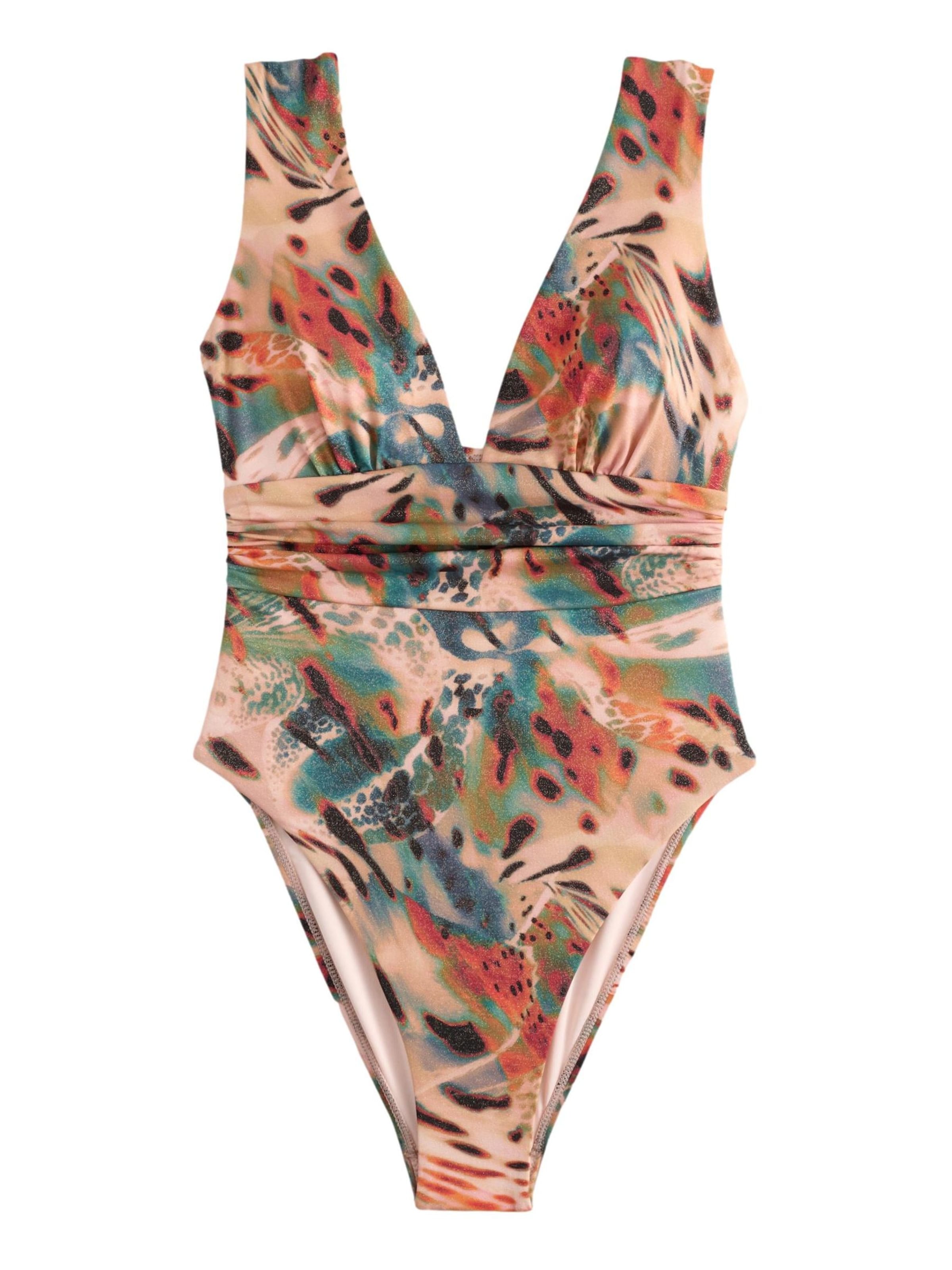 Next Trojuholníky Jednodielne plavky - Ružová: predná strana