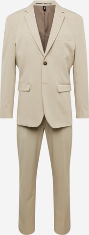 Coupe slim Costume 'LIAM' SELECTED HOMME en beige : devant