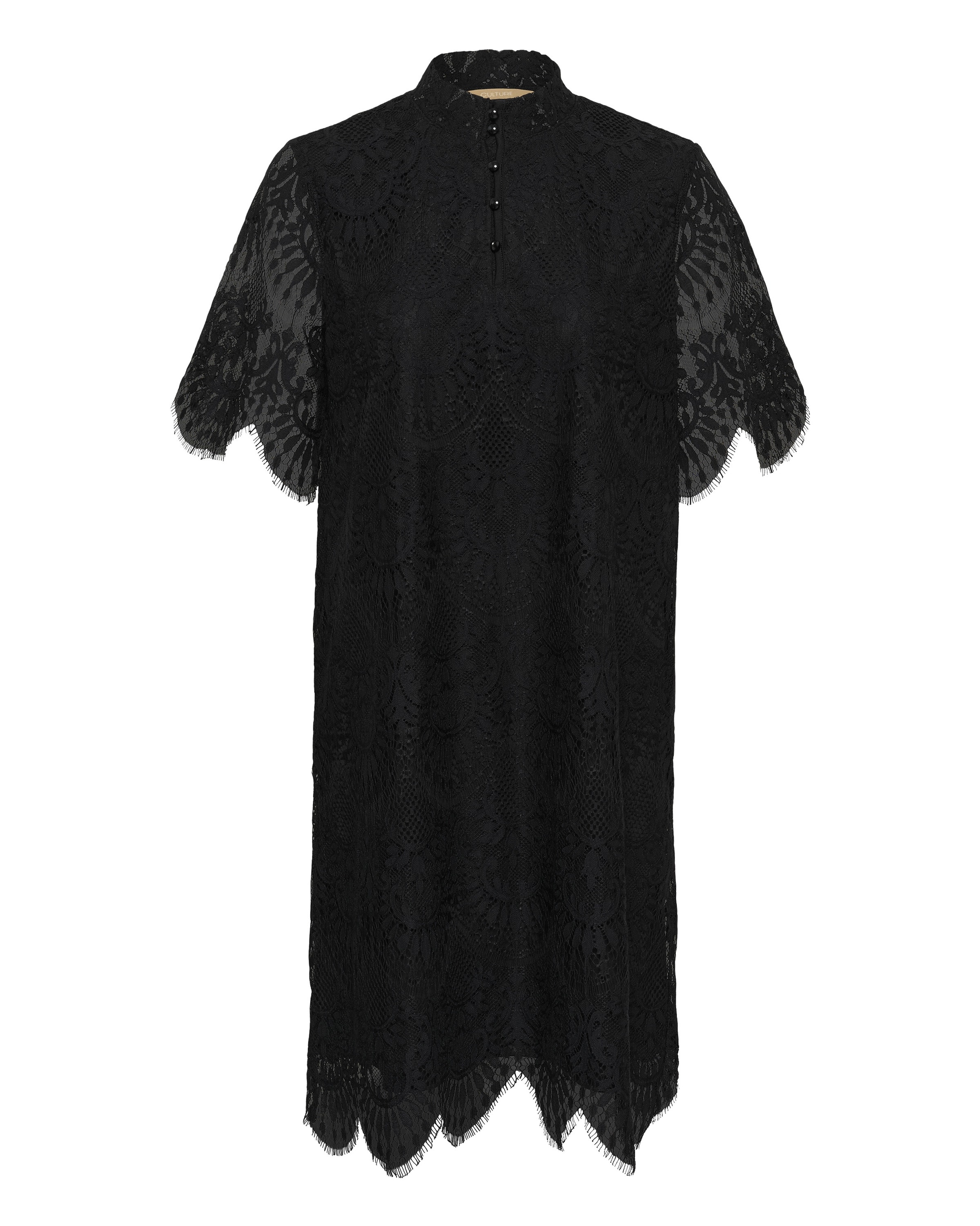 CULTURE Jurk 'CUpersie' in Zwart: voorkant