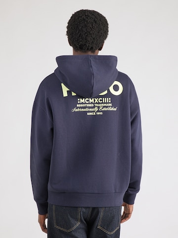 HUGO - Sudadera con cremallera 'Nardimez' en azul: frente