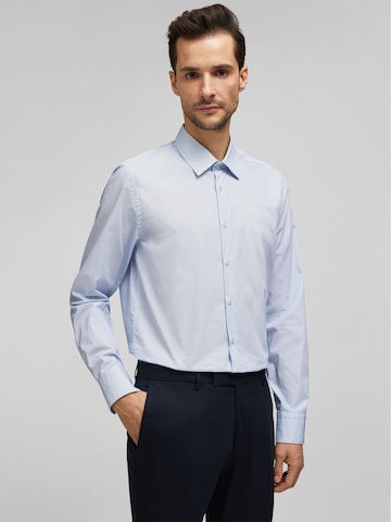 HECHTER PARIS Regular fit Button Up Shirt in Blue: front