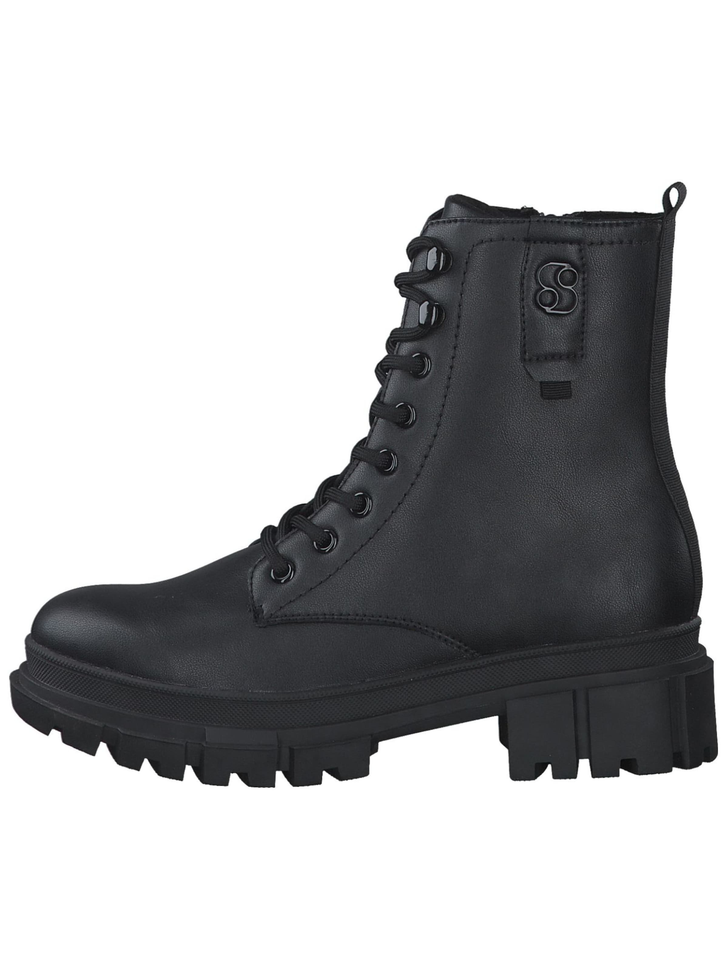 Bottines à lacets s.Oliver en noir