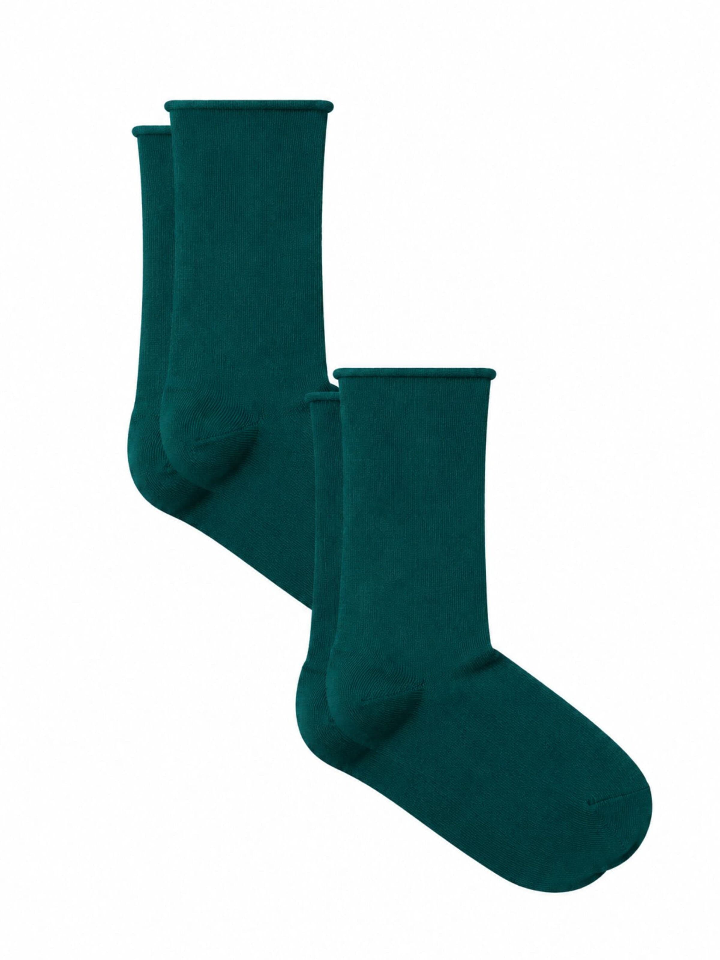Albero Natur Socken 'Bio-Baumwoll-Socken mit Rollrand Unisex – 2er Pack'‌‌‌‌‌‌‌‌‌‌ in Grün: Vorderseite