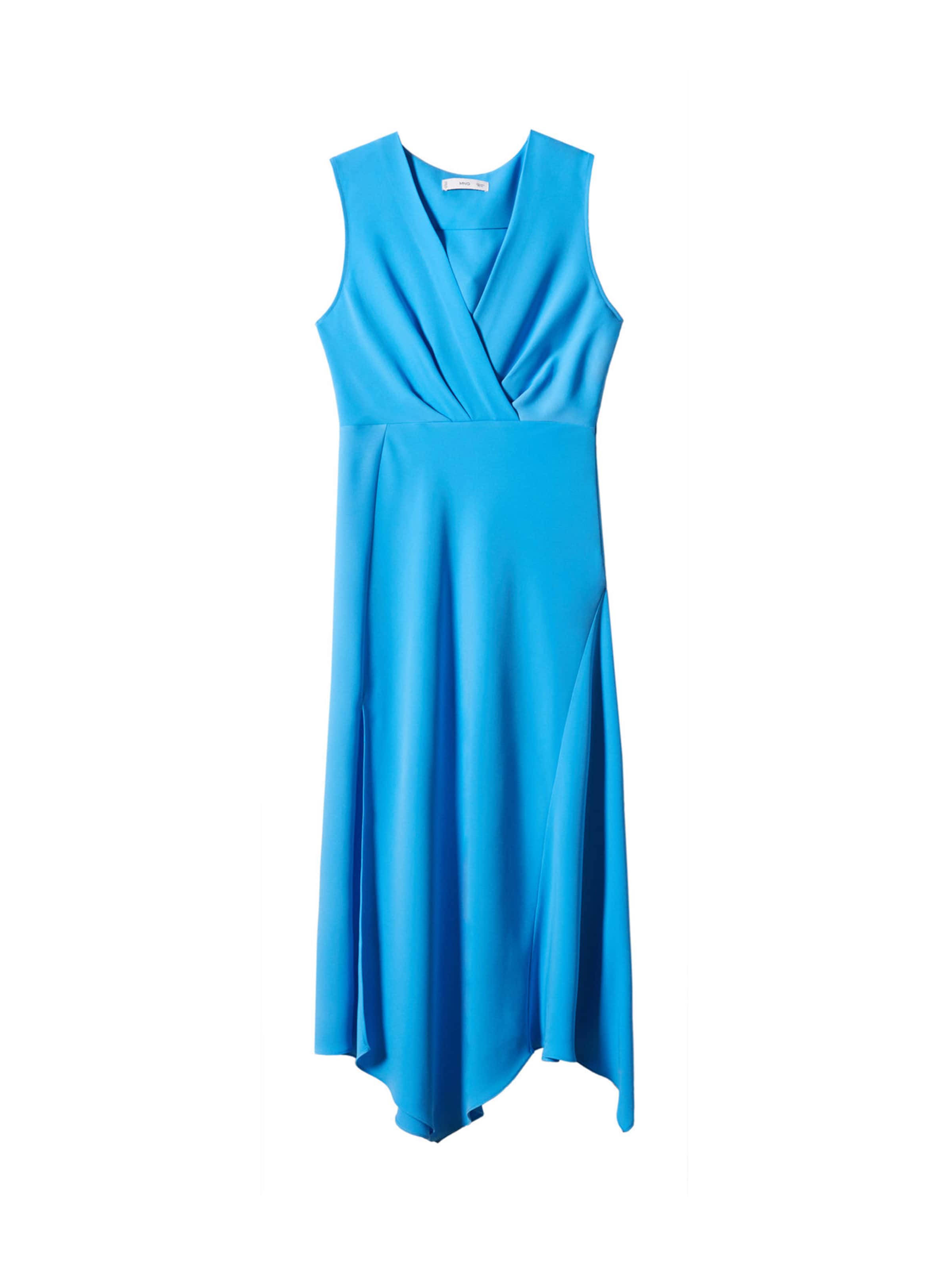 MANGO Jurk 'Manzana' in Blauw: voorkant