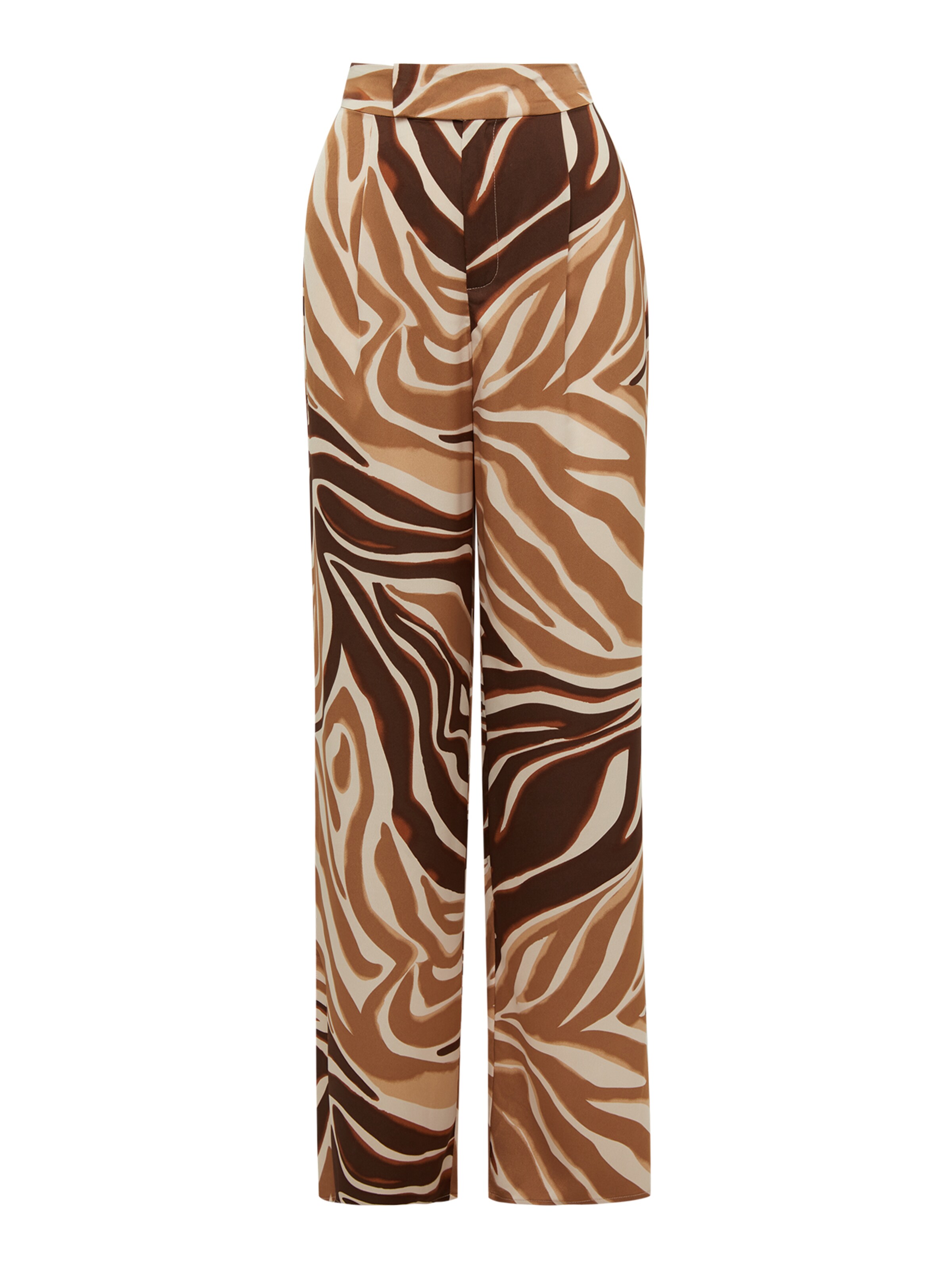 BWLDR Loose fit Trousers 'TRIVOTLA X Kristina' in Brown: front