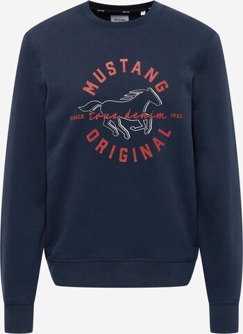 MUSTANG Sweatshirt 'Ben' i blå: forside