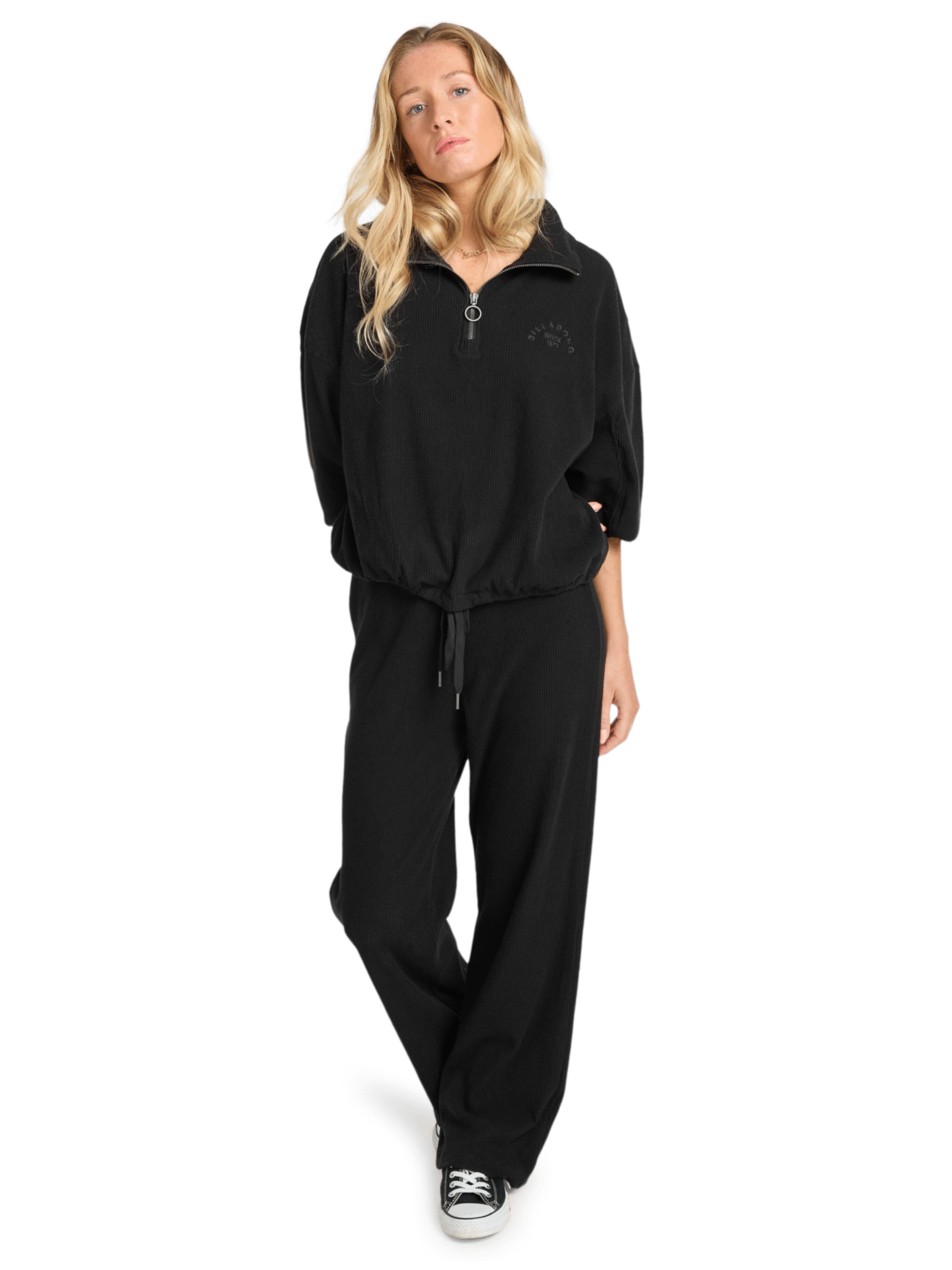 BILLABONG Wide Leg Hose 'Keep It Straight' in Schwarz