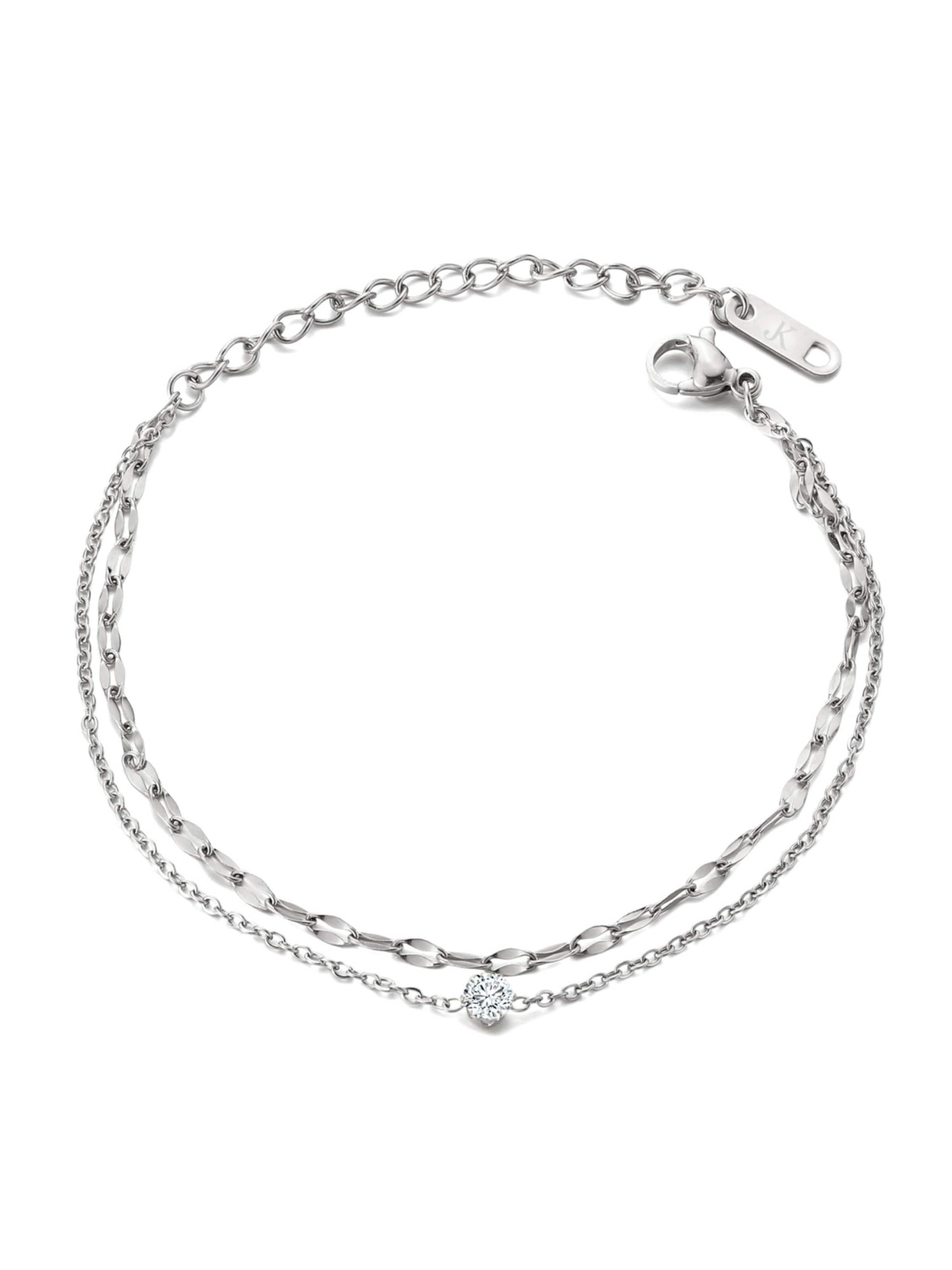 Kim Johanson Fußschmuck 'Giulia'‌‌‌‌‌‌ in Silber: Vorderseite