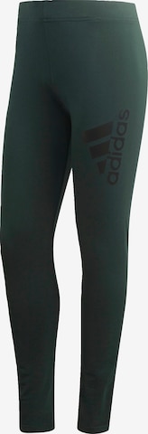 ADIDAS SPORTSWEAR Skinny Sportbroek 'Future Icons Badge Of Sport' in Groen: voorkant