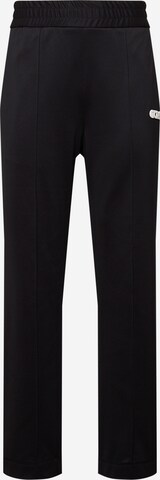 GCDS Loose fit Trousers in Black: front