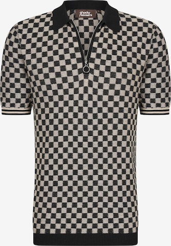 4funkyflavours Shirt 'Dominoes' in Schwarz: predná strana