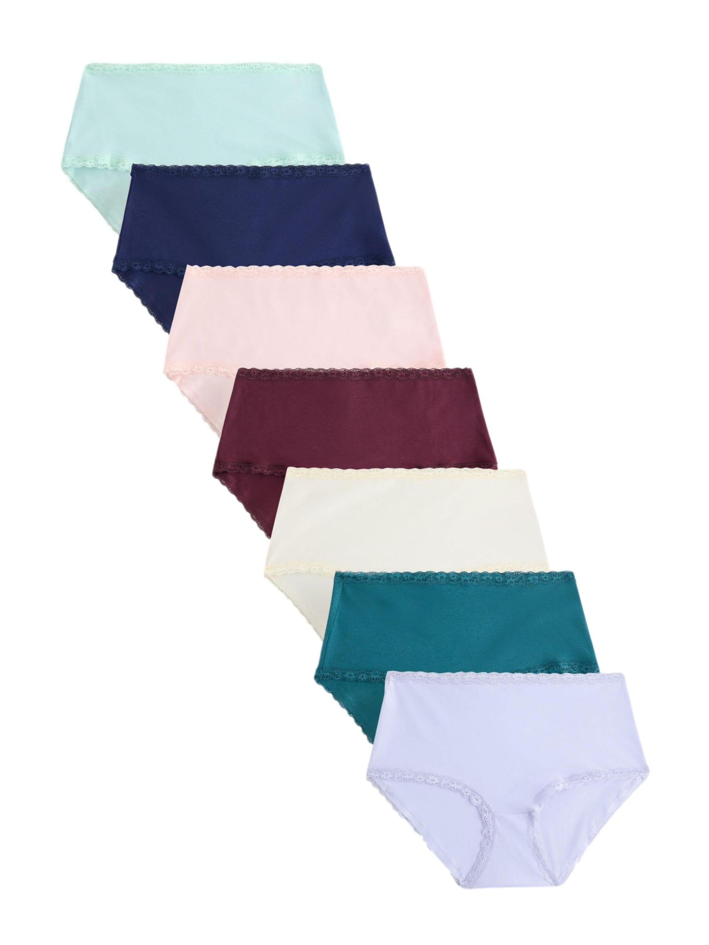 Next Slip i XS i creme / mørkeblå / petroleum / mint / bær / lyselilla / lyserød, Produktvisning