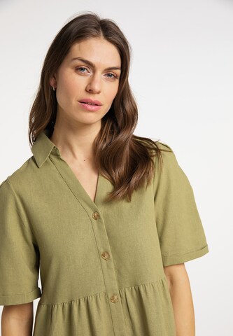 Usha Shirt Dress in Green