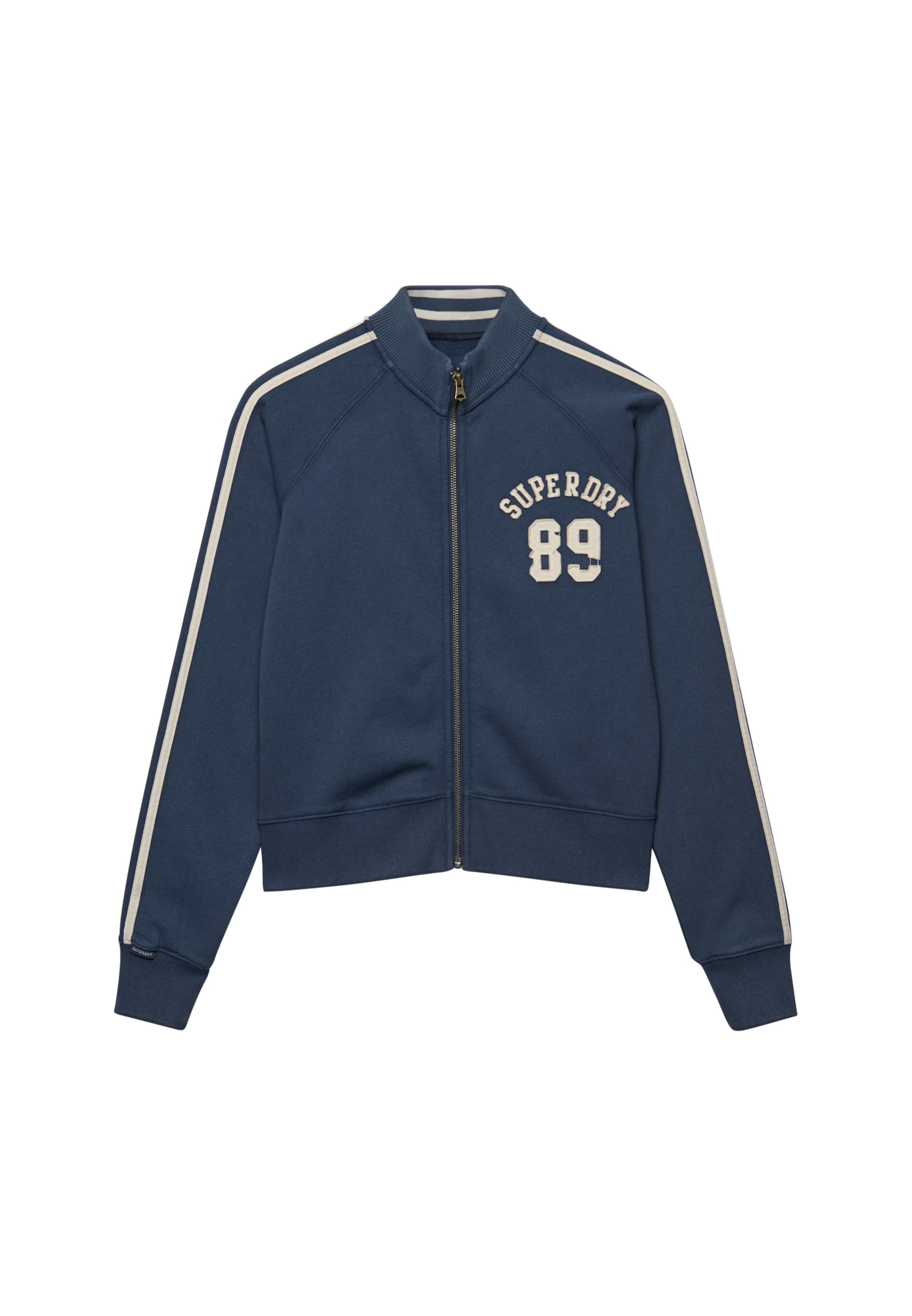 Superdry & Co Sweatvest 'Athletic' in Blauw: voorkant