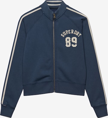 Superdry & Co Sweatvest 'Athletic' in Blauw: voorkant