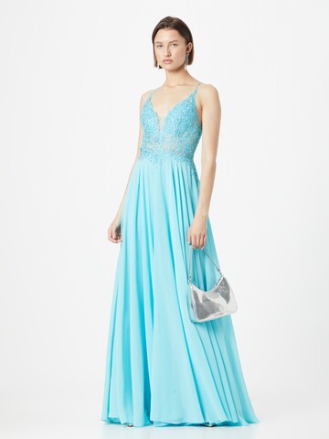 mascara Evening Dress in Blue