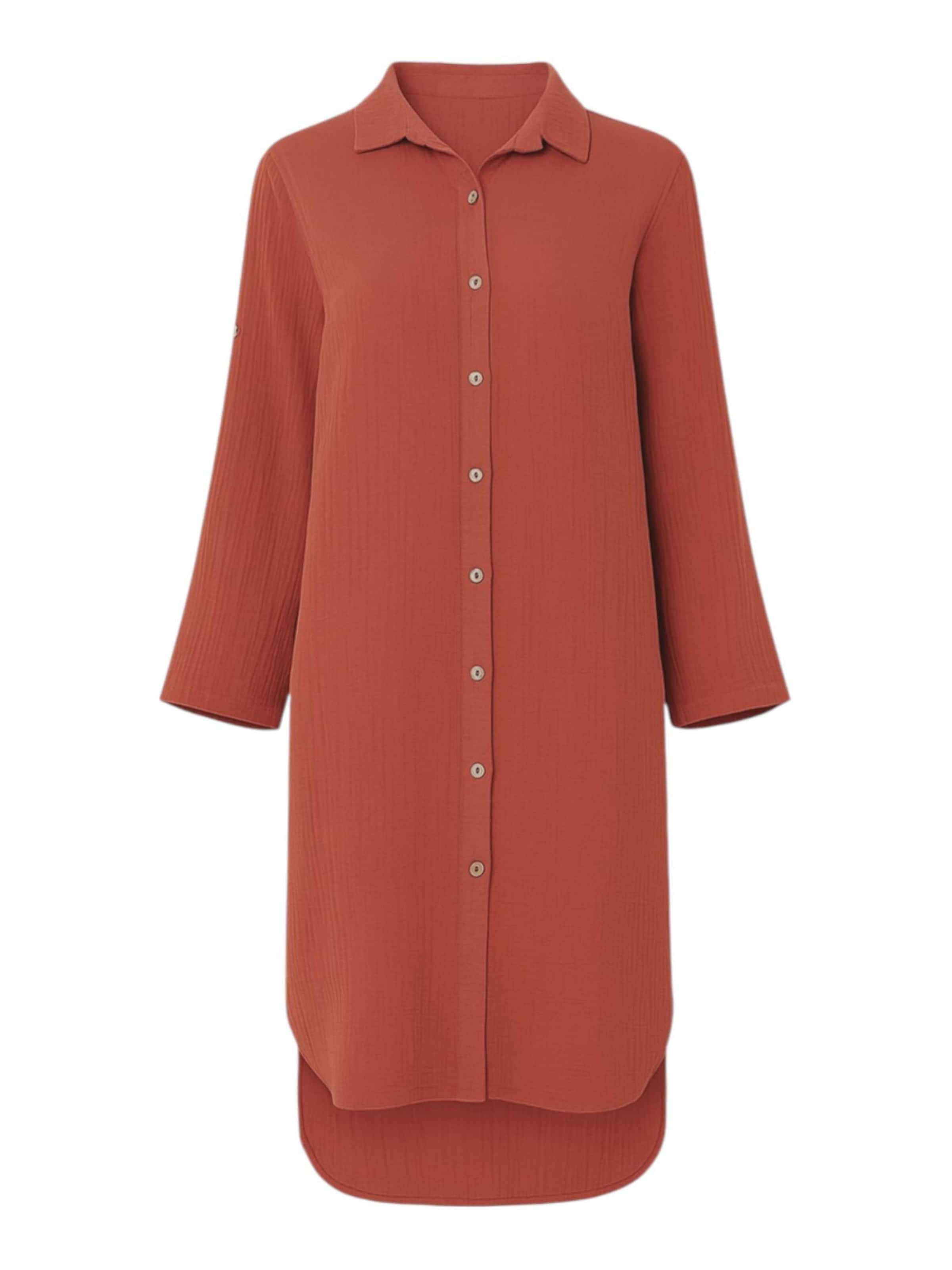 WENOR Blusenkleid 'NURYA' in Rot: Vorderseite