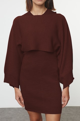 Trendyol Knit dress in Brown