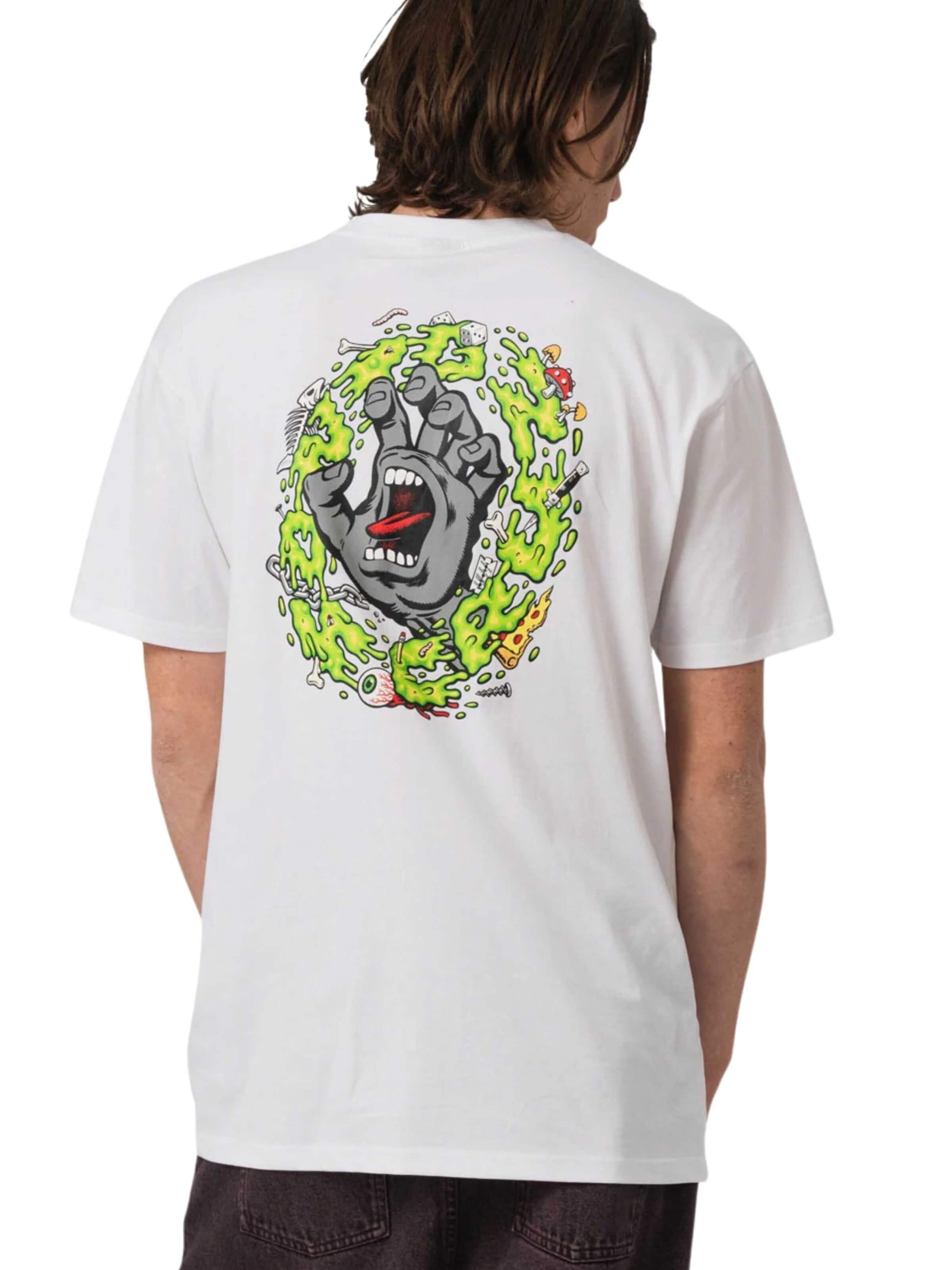 Santa Cruz - Camiseta 'Camiseta santa cruz blanca slime scream tee' en blanco