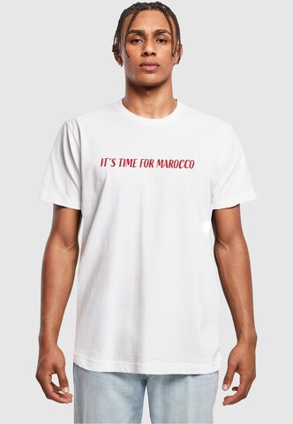 Merchcode Shirt 'Its Time For Marocco' in Wit: voorkant