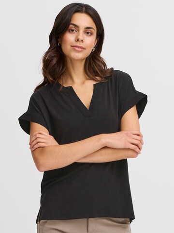 Fransa - Camisa 'LIV' em preto: frente