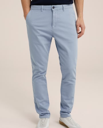 Coupe slim Pantalon chino WE Fashion en bleu : devant