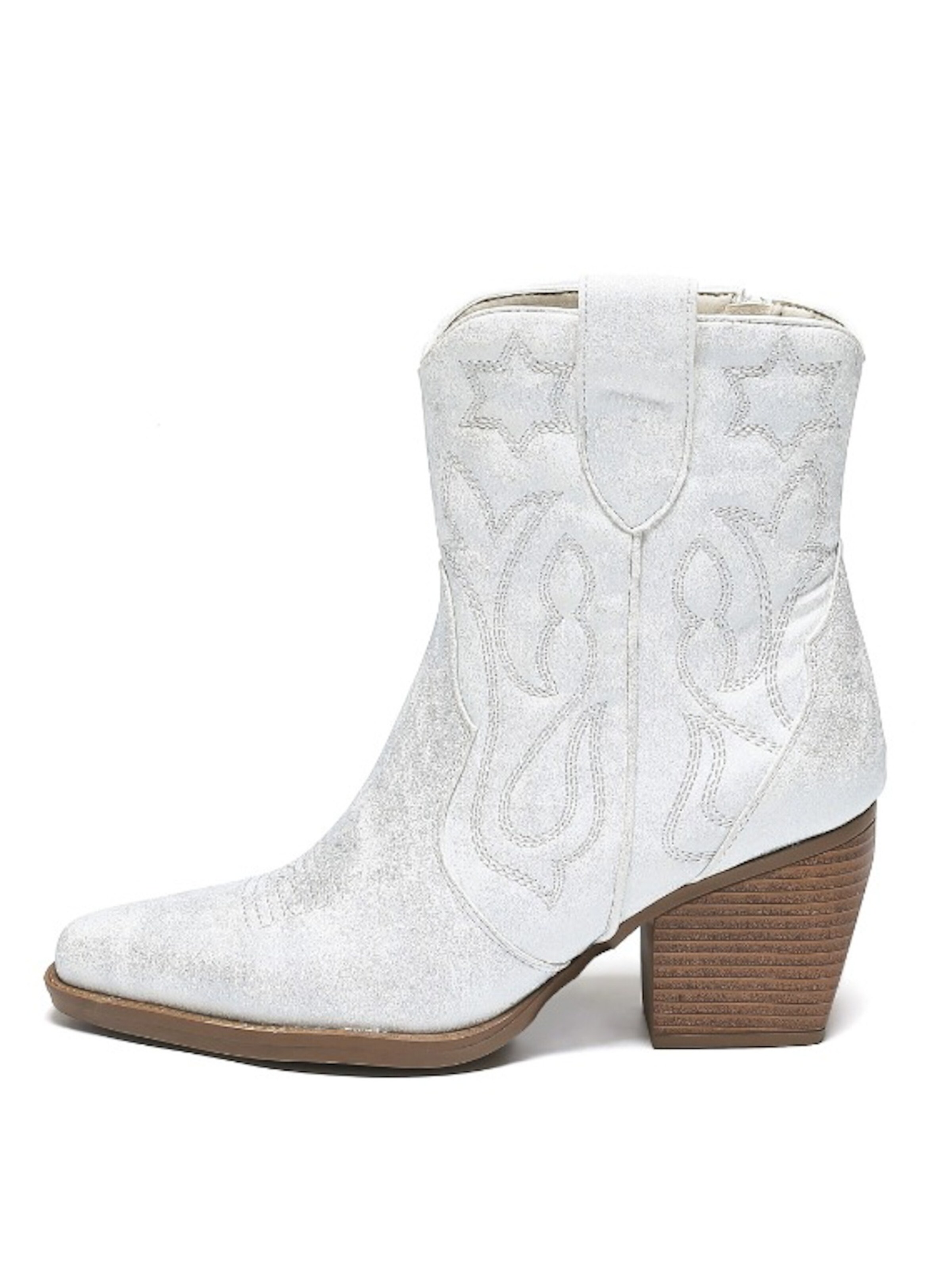 Bottes de cowboy Smile Favorites en argent : devant
