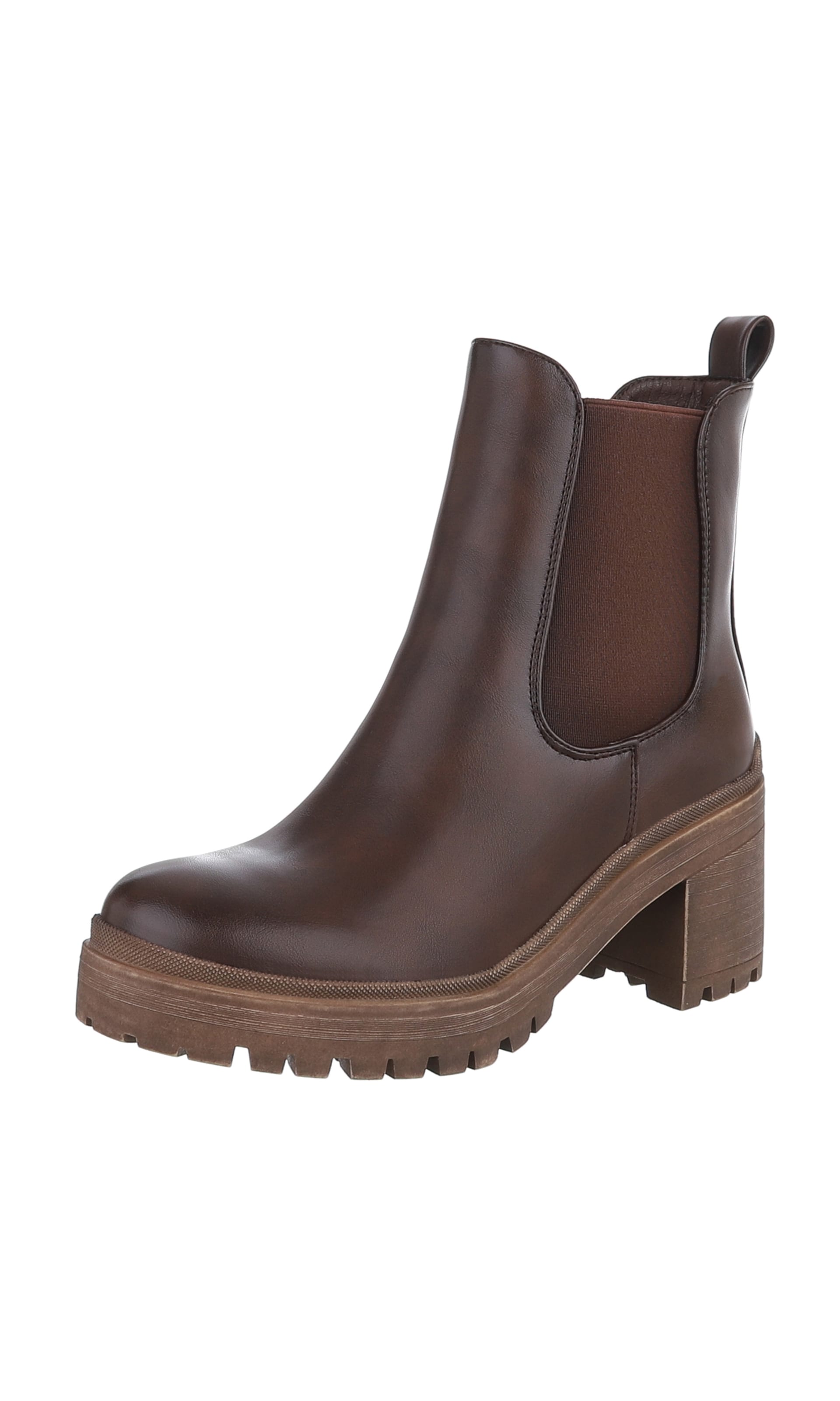 Ital-Design Chelsea Boots in Brown: front