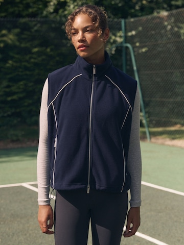 self. Vest in Blue: front