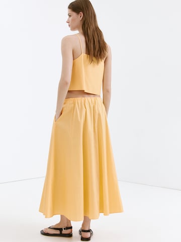 MANGO - Falda 'NEWCRETA' en amarillo