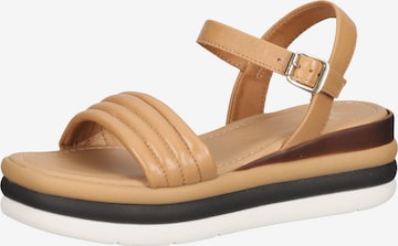 SANSIBAR Strap Sandals in Brown: front